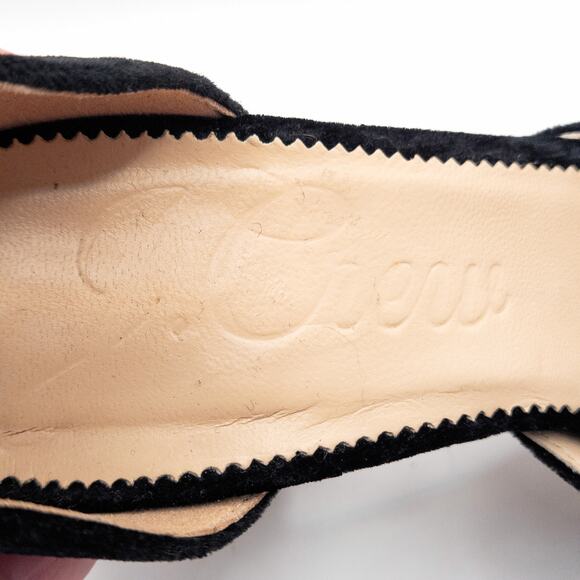 J.Crew Velvet Rhinestone Block Heel Ankle Strap Heels Black Size 5 Evening Chic - Picture 7 of 10